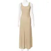 Casual Dresses Women's Summer Slim-Fit Design Bright Silk Strap Dress