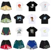 Mens T-shirt Designer Löst utomhus Casual Sports Suit Shorts Beach Shorts Womens Bomull Kort ärmskjorta allt med oförskämd tshirt snabbtorkande topp