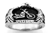 Fanssteel rostfritt stål punk vintage män kvinnor smycken örn håll motorcykel cykel ring gåva till bröder systrar fsr09w84787059