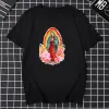 Virgin Mary Classic Print Tshirt Owe Lady of Guadalupe Католический подарок график винтажная рубашка летние мужчины женщины мягкая рубашка Toe Tee