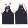 Salon Hair Cutting Apron Barber Sleeveless Denim Apron Hairdresser Hair Cutting Protection Tool Hairdresser Styling Cloth Tools8901644428