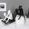 Figurine decorative Accessori per decorazioni per la casa Nordic Accessori per le figure creative Lettore di lettore SCULTURA Office Desktop Art Desktop Art