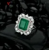 Oevas 100 925 Sterling Silver Synthese Emerald Wedding Rings For Women Sparkling High Carbon Diamond Party Fine Jewelry Gifts1835833