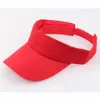 Visors Ball Caps Outdoor Summer Sand Bill Visor hoed mannen dames lopen vizieren maat 58 cm zwart oranje sky blauw rood 240412