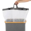 Sac à linge 105L Hamper pliable avec des vêtements de couvercle Dirty Clothes Bin Panier amovible Bag à domicile Organisation à domicile