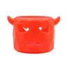 The Latest Cow Head Silicone Protective Case Cartoon Silicone Case Decorative Protection Non-Slip Bottles Band Ring For Bulb Bubble Glass Bongs