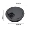 50/53 / 60 mm PC Ordinage Métal Métal Table Câble de table Tidy Tire Couvre-cap Cap Capre Bouchon Rond Round Tidy Gommet Cable Organizer