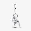 Nowy przylot 100% 925 srebrny srebrny 2024 Triple Dangle Charm Fit Fit Oryginalny europejski urok bransoletki mody Akcesoria biżuterii