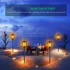 Lumières solaires extérieures 96 LED FLICHERING FLAME TORCH LULIR BRONZE EMPRÉPRIPHIER LAPPEUR LAMPE LAMPE LAMBRE DÉCORT