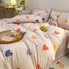 Schachbrett Bettwäsche Set heißer Verkauf Single Queen Size Flat Sheet Quilt Duvet Cover Kissenbezug Polyester Bett Bettwäsche Home Textile