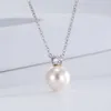 Tiktok Hot Accessories Small Simple Collarbone Chain Single Pearl Pendant Necklace for Women Versatile High Sense