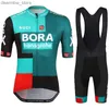 Radsporttrikotsse setzt UCI Bora Radsport 2023 Kleidung Herren Sets Sommer Fahrrad -Trikot -Kleidung Mann Bib Ma Set Herren Outfit Shorts Sports Kit Mtb Pants L48