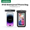 Ugreen 7.2 "/6.7" IPX8 Samsung Xiaomi MI için Su Geçirmez Telefon Çantası Kılıfı 11 Koruyucu Kılıf Evrensel Yüzme Poşeti Çantası 7 2 İnç