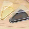 Ta ut containrar 50 datorer Mousse Sandwich Box Cake Plastic Container Moon Holder Blister Wrapping Case