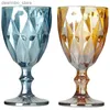 Wijnglazen Multicolor Canved Lass Wine Lasses Juice Cups Weddin Party Red Wine Champane Flutes Oblet voor Bar Restaurant Home As Ifts L49