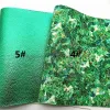 Couro verde -glitter SHEEST SHAMROCKS CALARO DE PROMEDO LIMENTO DE CAUSO LIMENTO LITCHI VINIL PARA CRAÇA DIY 8.2 "X11.4" SJ451