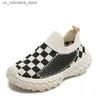 Sneakers Childrens Lekkie dzieci Modna Moda Plaid Casual Buty dla chłopców Dziewczyny Soft Oddychanie sport