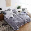 Conjuntos de roupas de cama edredom decorativa impressa A/B Padrão lateral de dupla capa Duvet Cama Filôs lençóis planos para solteiro