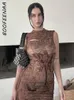 Casual jurken boofeenaa y2k vintage print wijd uitlopende zoom maxi voor vrouw Vestidos esthetiek uitgesneden mouwloze bodycon jurk c85-dz25