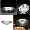 Dinnerware Sets Stainless Steel Salad Bowl Mixing Camping Container Serving Basin Kitchen Plate Vegetable Essentials