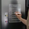 Magnetyczna naklejka na lodówkę Wysokiej jakości sucha kasowanie akrylowy harmonogram Wyraźny komunikat Board Home School Office