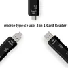 Lecteur de carte USB High Speed SD TF Micro SD Carte Reader Type C USB C Mémoire USB Mémoire otg Carte pour un ordinateur portable PC Phone