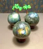 Decorative Figurines Natural Labrador Stone Crystal Ball Gem Reiki Home Decoration Meditation Treatment Foundation