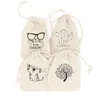 Embrulho de presente 500pcs/ lote personalizado bolsa personalizada Cotton Creatizing saco de colorido natural embalagem de pano pequeno