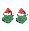 2022 Zielone akrylowe świąteczne kolczyki Grinch Girls Christmas Nowy Rok urodzinowy prezent 7061287