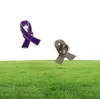 100 stcs hele paarse lint broches Awareness Rapel Pin Antidomestic Violence Ribbon 1709723