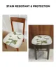 Stol täcker vintage country växt plumeria säte kudde stretch matsal 2st täcker slipcovers för hemma el bankett vardagsrum