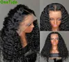 Afro Kinky Kıvırcık İnsan Saç Perukları Kadınlar İçin Brezilya Dantel Frontal İnsan Saçlı Peruk Önceden Kıvrılmış Derin Kıvırcık Dantel Kapatma WIG6250597