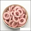 Other Sile Donut Pendant 4M Round Eether Ring Teething Beads For Making Necklace Jewelry Food Drop Delivery Loose Dhhfu