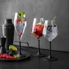 Wine Glasses Manufacture Rock Red oblet Set of 4 Crystal Wine lasses in Excitin Black Dishwasher Safe 23 4 cm L49
