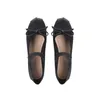 Casual Shoes French Retro Classic Silk Ballet One Word Women Round Toe Bowtie Flats Elegant Valentine 35-40