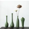 Vasi Vintage Ceramic VASE VERDE Fiori secchi e decorazioni per la casa di fioriere Ornamenti cinesi