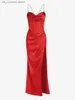 Urban sexy Kleider Abendkleider für Tag und Nacht Party elegante Frauen rot sexy Abendkleider Kleid Satin Cowl vorne Schnürung Korsett Kleid T240412