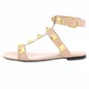 شقق Slingback Designer Open Open Tee Sandale Sandale Sandles Randles for Women Designer White Black Brown Apricot Women Sandals Shoes