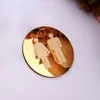 5 mm 3D Acryl Mirror Okrągłe drzwi toalety Znak Mężczyźni Mężczyźni łazienka wc czarny złoty srebrny srebrny nowoczesny drewniany baza naklejka na ścianę dekoracje domowe 240411