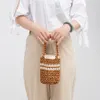 Bolsas de balde de cor de cor de praia casual Bolsas de miçangas de madeira feitas para mulheres bolsas de embreagem de mulheres, bolsas de embreagem