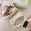 Cosmetic Bags Fresh Sweet Green Crushed Flower Clip Cotton Thick Soft Small Square Bag Boat Bag Cotton Makeup Bag Travel Makeup Bag Woman Bag L49