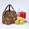 William Morris Orange Cray Floral Art geïsoleerde lunchzak thermische tas herbruikbaar vintage patroon boho bloem tote lunchbox