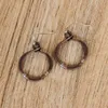 Boucles d'oreilles en peluche simple forme ronde pour femmes pendentifs