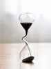 Уникальный 3-слойный стеклянный песочные часы рождественский декор подарки динамическая песчаная церемония Caixa de aeaue Bureau Enfant Timer черный песчаный часы