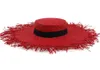 2019 Kvinnlig handknäppt solskydd Visor Lafite Straw Hat Big Brim Ladies Women Beach Cap Sun Hat With Untrimmade kanter7630437