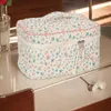 Cosmetic Bags Cotton Makeup Bag Travel Aesthetic Quilted Organizer With Handle Lightweight Casual Toiletry