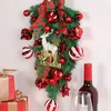 Decorative Flowers Christmas Deer Wreath Outdoor For Front Door Holiday Party Decorations