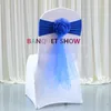 Bruiloft banket stretch stoel vleugel stropdas boog lycra spandex band met bal voor stoelhoes decoratie