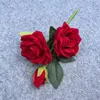 الزهور الزخرفية 10pc الورود الاصطناعية 3 رؤوس من المخملية مزيفة الزفاف بوكيت ديكور الزفاف الأزهار الزهور