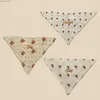 Bibs Burp Cloths Personalized Gift Baby Triangle Scarf Custom Baby Bib Clothes Baby Girl Bibs For Kids Boy Saliva Towel Newborn Infant Bear Bib Y240412